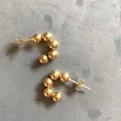 ステンレス　ボール　フープピアス