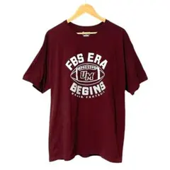 Champion UMASS カレッジTシャツ XL バックプリント ボルドー