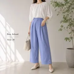 新品タグ付　Bou Jeloud ワイドパンツ 38 パープルのサムネイル