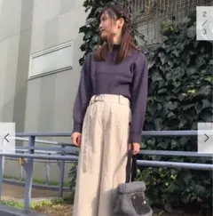 ハイネックリブプルオーバーニット