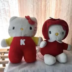 いちごキティぬいぐるみ　レトロキティハローキティ ぬいぐるみ セット
