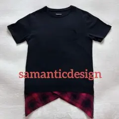 samanticdesign 裾切り替え デザインカットソー サイドジップ Lのサムネイル