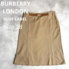 BURBERRY LONDON バーバリーノバチェック スカート 28 ベージュ