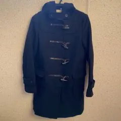 ネイビー ダッフルコート ウール混合