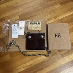 最終価格名作RRL コンチョ レザー チェーン ウォレット 牛革 財布 真鍮のサムネイル