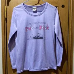 ピンクパンサーのＴシャツ(長袖)　サイズＭ　(b672)