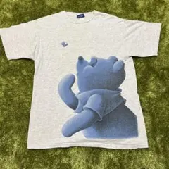 ディズニー プーさん ヴィンテージTシャツ 霜降りグレー XL相当