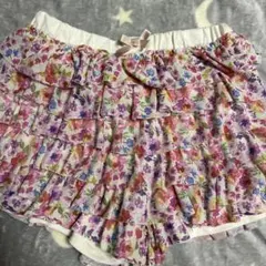anyfam フリル花柄ハーフパンツ 130