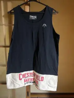 ライムインク丈長タンクトップ黒