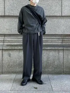 EVCON イビコン　WIDE L/S T-SHIRT グレー