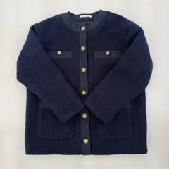 crie conforto プードルボアジャケット ネイビー