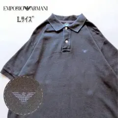 エンポリオアルマーニ クラシック イーグル 刺繍 ポロシャツ ブラック日本製黒紫のサムネイル