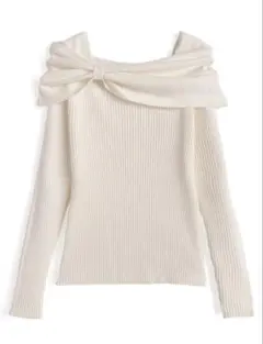 GRL グレイル リボンカラーリブニットトップス ks206