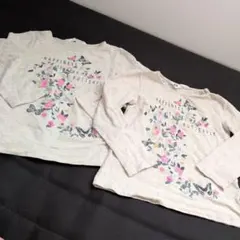 H&M 花柄 長袖カットソー 2枚セット