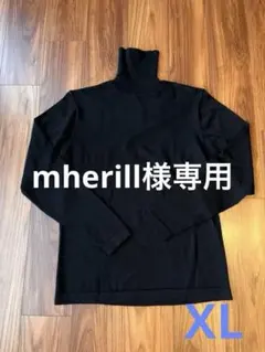 MUJI 無印良品　メンズ　黒 タートルネック ニット