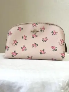 COACH ポーチ　花柄　ピンク