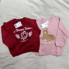 H＆M トレーナー2点セット　Desert Rose レオパード105cm