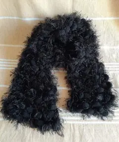 手編み 変わり毛糸のおしゃれマフラー