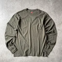 00s Hanes ヘインズ ロンT 長袖 カーキ グランジ y2k 平成 Sのサムネイル