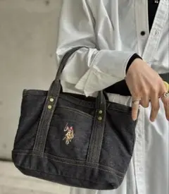 ユーエスポロアッスン　トートバッグ　デニム　Sサイズ　ハンドバッグ　人気　完売