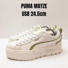 PUMA MAYZE プーマ メイズ 24.5cm 厚底スニーカー オフホワイト
