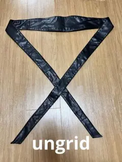 Ungrid 黒 レザー風 ベルト