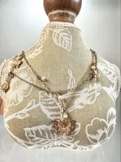 ANNA SUI 蝶モチーフ ネックレス　ブレスレット　セットのサムネイル