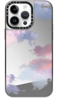 CASETiFY ミラー iPhone 14ProMaxケース シルバーバンパー