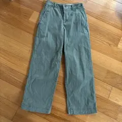 UNIQLO ハイウエストチノワイドストレートパンツ オリーブ