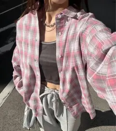 田中樹さん着用　チャオパニック　オンブレチェックシャツ