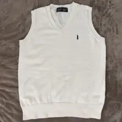 East Boy ホワイト Vネック スクールベスト