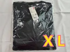 126.ユニクロ＊ワッフルクルーネックT＊ブラック＊XL