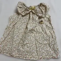 美品　サンリオ　ポムポムプリン 花柄 半袖ブラウス 100cm