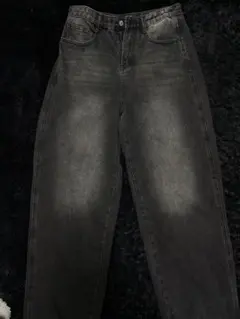 キ*キ様 3.3 FIELD TRIP ブラックデニム M ワイドストレート 黒