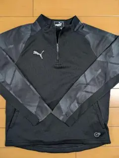 PUMA ハーフジップ長袖ジャージ ブラック