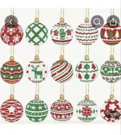 ダイヤモンドアート　完成品　　　　　 クリスマスキーホルダー7個