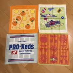 新品　未使用　カラフル大判タオルハンカチ4枚セット