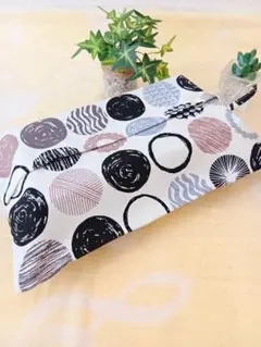 ボックスティッシュカバー(北欧水玉ブラック)