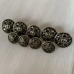 【おまとめ買いOK】学生服　学ラン　ボタン　15㎜×4個　20㎜×5個　合計9個
