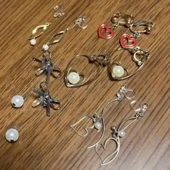 レディース　イヤリング　まとめ売り　セット 5点セット　ハート　パール　リボン