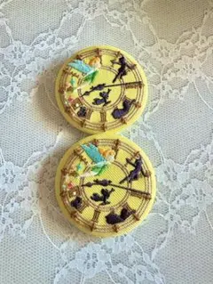 ディズニー　刺繍　缶バッジ　第2弾　ピーターパン　2個セット