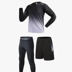 新品未使用✨メンズスポーツウェア 3点セット　2XL グレー/ブラック