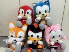 ラウンドワン限定 ひょこぴょこLLぬいぐるみ 全5種セット ソニック ラウンドワン限定 ひょこぴょこLLぬいぐるみ 5種セット