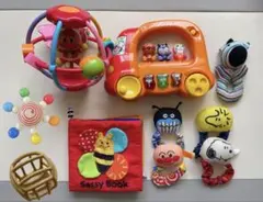 知育玩具 ベビー用品 ラトル 布絵本 他　アンパンマン スヌーピー まとめ売り