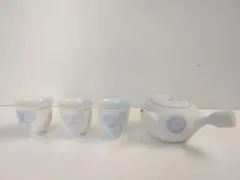 有田焼　百仙釜　茶器揃　和紙絞り地紋　急須湯吞みセット