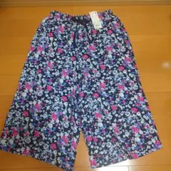 ユニクロ ネイビー花柄ステテコ Mサイズ