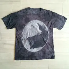 ✨US古着✨ THE MOUNTAIN ウルフ 狼　タイダイTシャツ　メンズM程