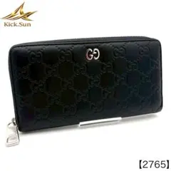 GUCCI グッチ 長財布 GG シグネチャー ネイビー ウォレット 2765 
