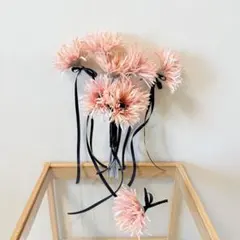 ウエディングブーケ ガーベラ バレエコア 韓国風 前撮り 結婚式 造花