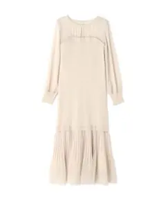 シアードッキングナローニットワンピース　NATURAL BEAUTY BASIC